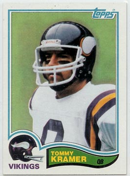 1982 Topps Tommy Kramer Football Card
